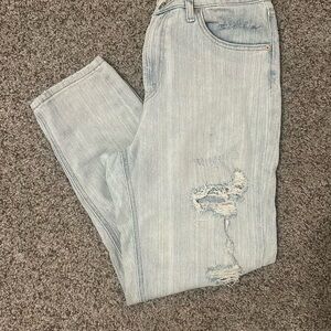 Wild Fable Blue Boyfriend Jeans with Distressed Look